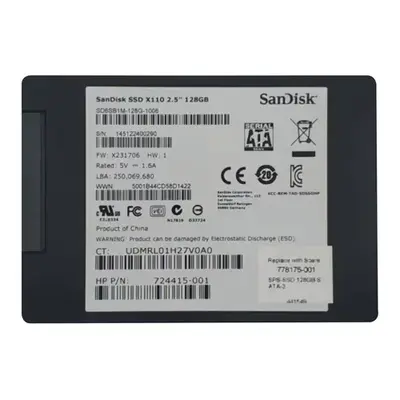 SD6SB1M-128G-1006 SanDisk X110 128GB SATA 6Gb/s 2.5-Inch Solid State Drive