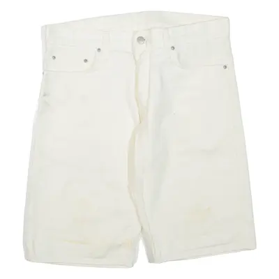 CARHARTT Klondike Mens Denim Shorts White M W34