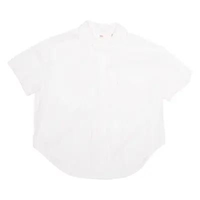 LEVI'S Womens Cropped Shirt Pink Collared S