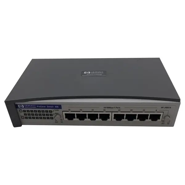 HP J4097-60601 | ProCurve 408 8 x RJ-45 Ports 10/100Base-TX Layer 2 Unmanaged Rack-mountable Fast Ethernet Network Switch