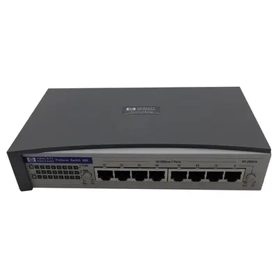 J4097-60601 HP ProCurve 408 8 x RJ-45 Ports 10/100Base-TX Layer 2 Unmanaged Rack-mountable Fast Ethernet Network Switch