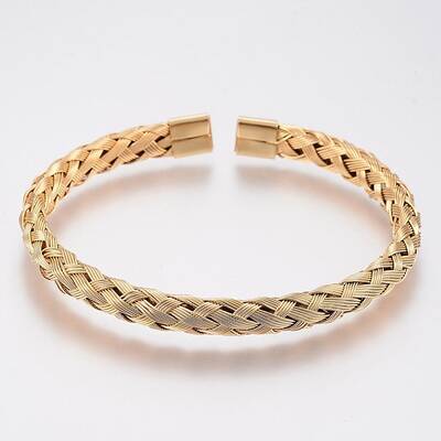 Ion Plating(IP) 304 Stainless Steel Cuff Bangles Torque Bangles