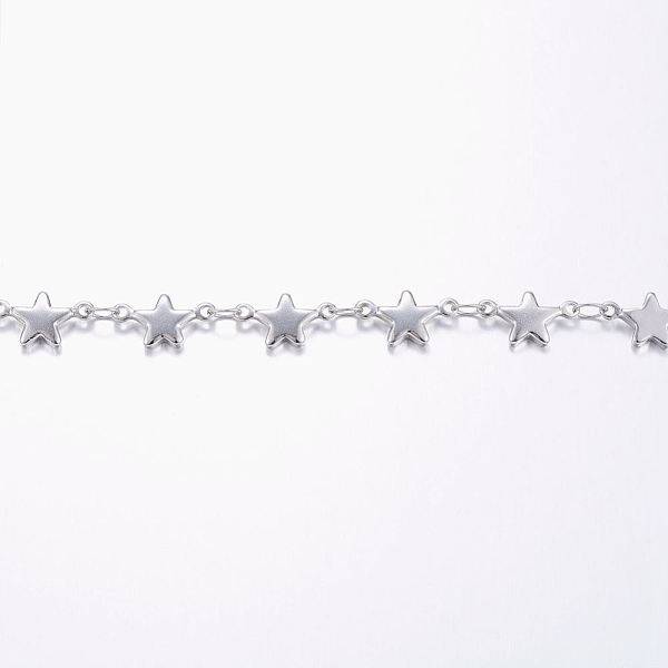 Non-Tarnish 3.28 Feet Handmade 304 Stainless Steel Bar Link Chains