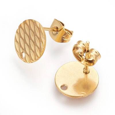 Ion Plating(IP) 304 Stainless Steel Ear Stud Findings