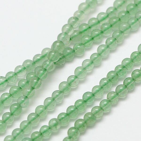Natural Gemstone Aventurine Round Beads Strands