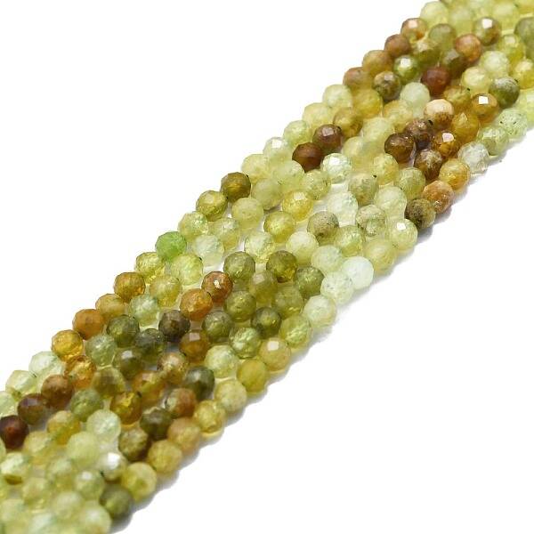 Natural Green Garnet Beads Strands