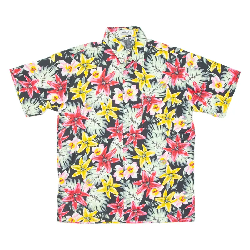 Mens Shirt Pink Floral L