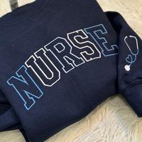 NURSE Athletic Block Gemma Sweatshirt Nurse Pullover Sweatshirt Gift for Grad New Nurse Gift Nurse Crewneck Tshirt, Hoodie an...