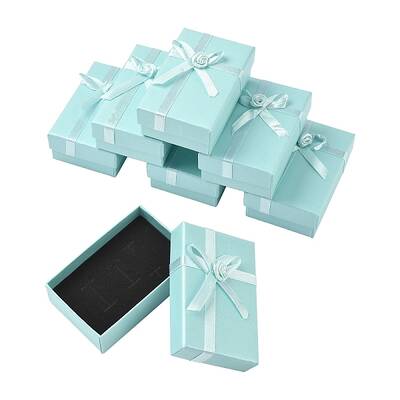 6Pcs Cardboard Paper Jewelry Set Boxes