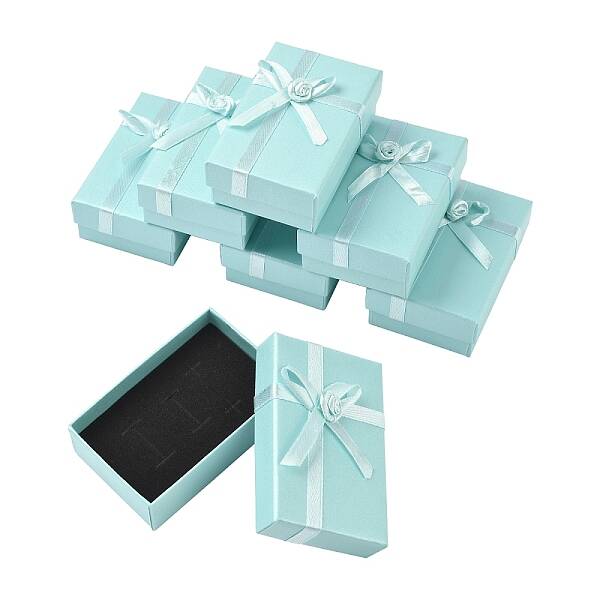 6Pcs Cardboard Paper Jewelry Set Boxes