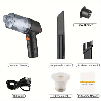 Mini Car Vacuum Cleaner Powerful Cleaning Machine Car Accessories Home Auto Robot Wireless Cleaner Home Appliance Strong Suct...