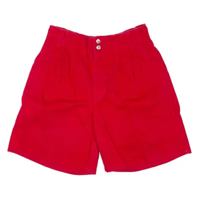 VIVA CITY Womens Casual Shorts Red Relaxed XL W30