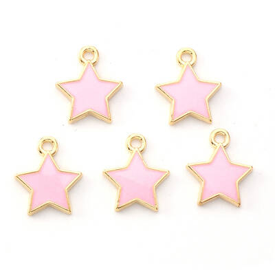 Light Gold Plated Alloy Enamel Pendants