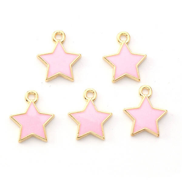 Light Gold Plated Alloy Enamel Pendants