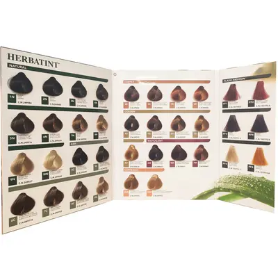 Hairdresser template Herbatint Colour Palette