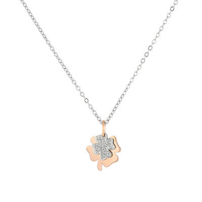 Heart Butterfly Clover Pendant Necklace