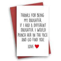 Letter Pattern Happy Birthday Card, 1 Count Funny Self-encouraging Greeting Card for Daughter, Best Birthday Gift,  Funny Gif...