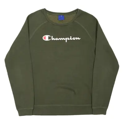 CHAMPION Womens Sweatshirt Green L