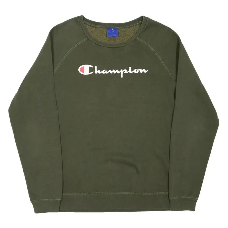 CHAMPION Womens Sweatshirt Green L