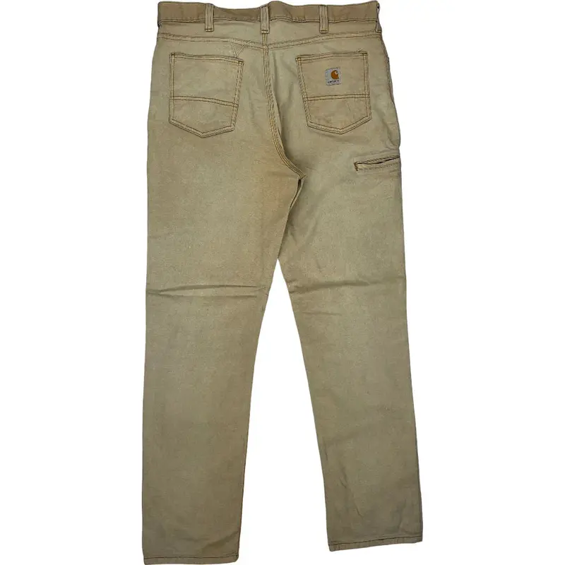 Carhartt Relaxed Fit Trousers - 38W 34L - Beige Cotton