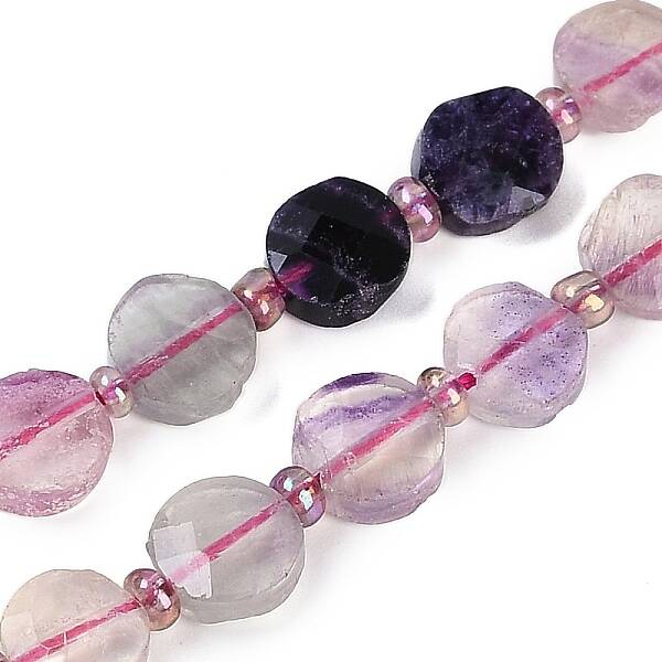 Natural Colorful Fluorite Beads Strands