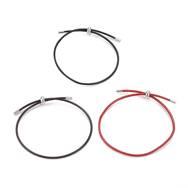 Adjustable PU Leather Cord Slider Bracelets