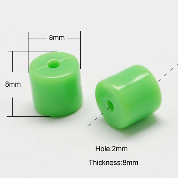 Solid Colour Acrylic Beads