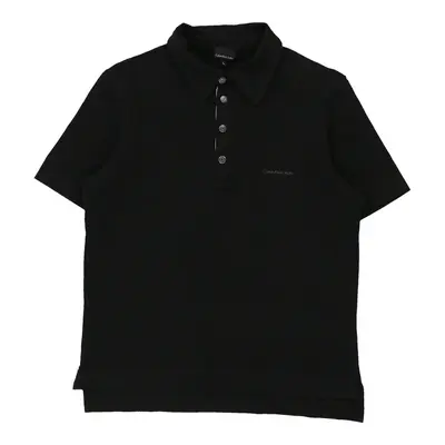 Calvin Klein Jeans Polo Shirt - Large Black Cotton Blend