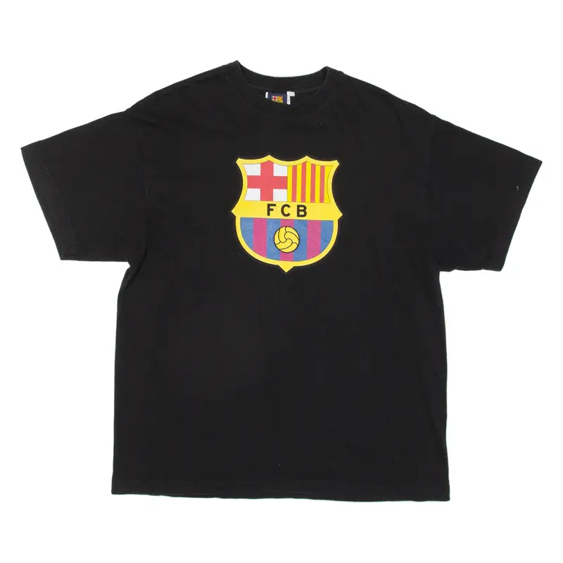Fc Barcelona Mens Football Shirt Jersey Black L