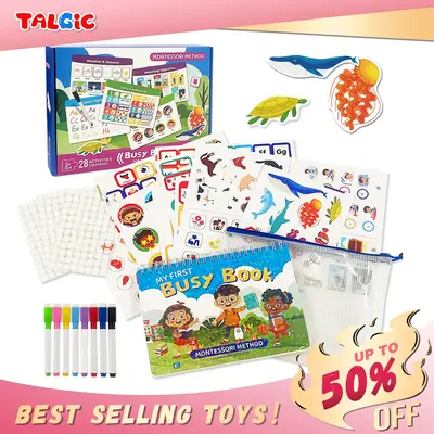 Montessori - Preschool activity book for children aged 3 and above, pre-mounted, preschool learning activities, Montessori to...