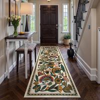 Floral Pattern Entryway Rug, 1 Count Non-slip Washable Floor Mat, Runner Carpets, Soft Floor Carpet for Home Decor Living Roo...