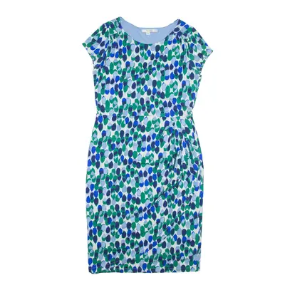 BODEN Bodycon Dress Blue Spotted Sleeveless Knee Length Womens UK 10
