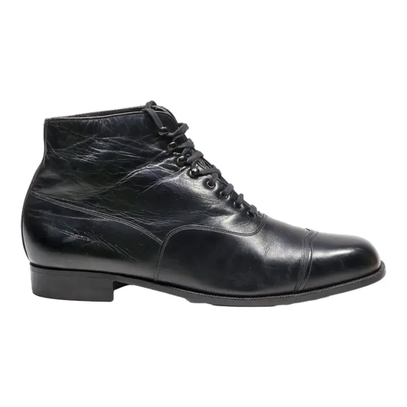 SALAMANDER Ankle Boots Black Leather Mens UK 9.5