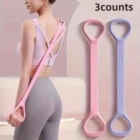 Resistance Band, 3 Counts/set 8 Shapes Elastic Fitness Stretching Band, Back Stretching Band, Strength Training Band, Fitness...