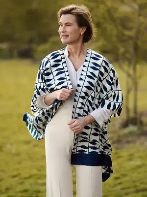 ORGANIC SILK KIMONO- THE LEAF
