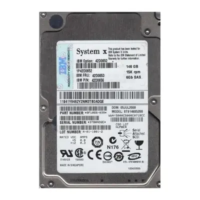 42D0653 IBM 146GB 6Gb/s SAS 15000 2.5-Inch Hard Drive