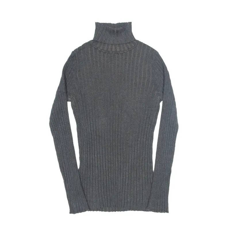 GEORGE Super Stretch Jumper Grey Tight Knit Roll Neck Womens L