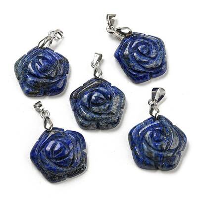 Natural Lapis Lazuli Carved Pendants