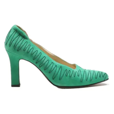 Pump Heels Green Synthetic Womens UK 6