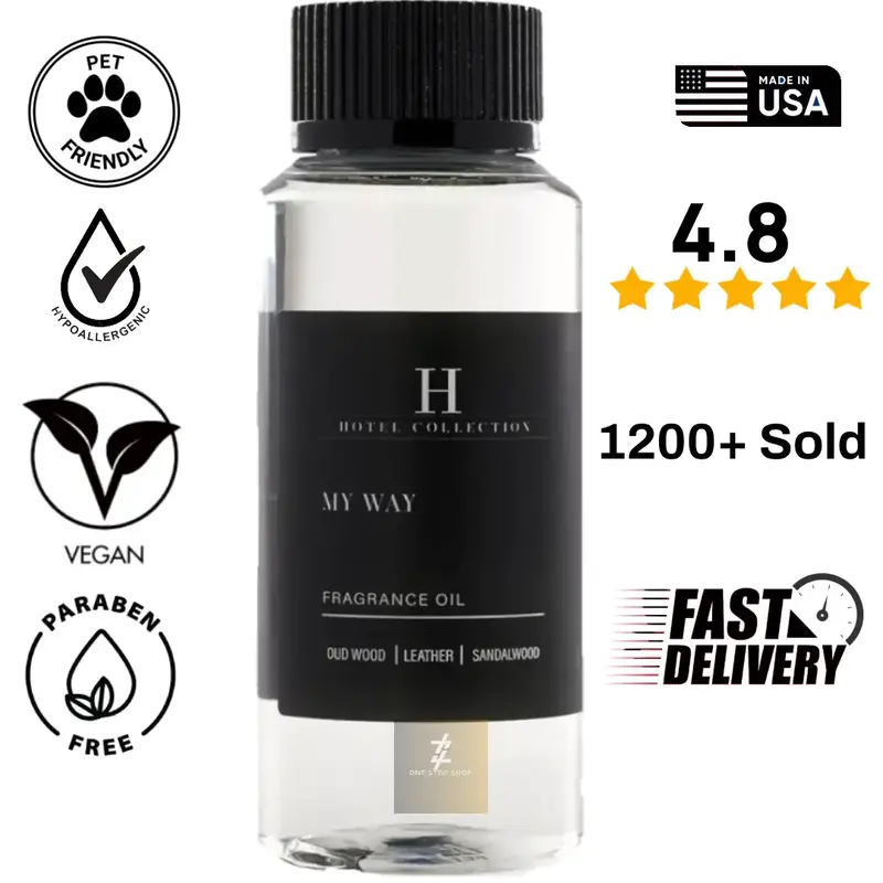 Hotel Collection My Way Essential Oil Scent - Luxury Hotel Inspired Aromatherapy Scent Diffuser Oil - Lush Sandalwood, Warm V...