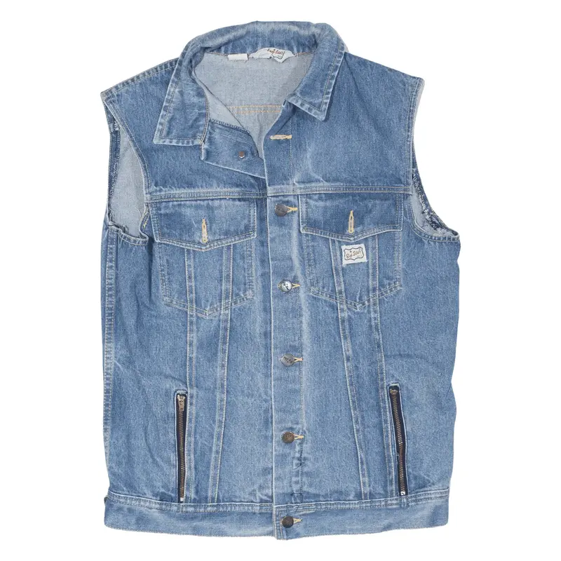 BIG STAR Denim Gilet Blue 90s Mens S