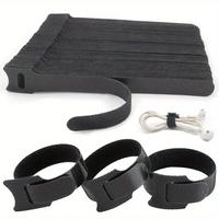 Adjustable & Reusable Cable Management Strap, 100pcs Fiber Cloth Tape, Effectively Organizing Cables and Wires for Desk & Dra...