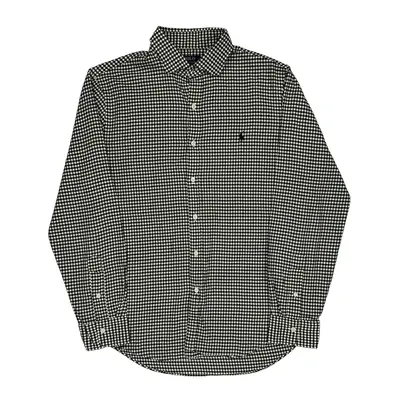 Polo By Ralph Lauren Slim Fit Shirt - Large Black & White Cotton