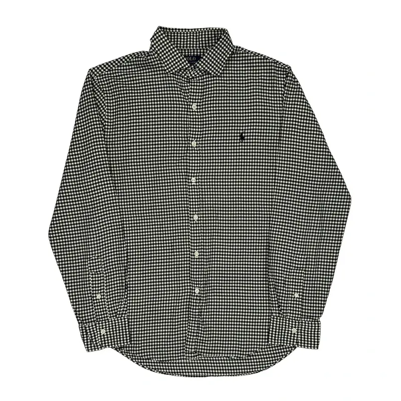 Polo By Ralph Lauren Slim Fit Shirt - Large Black & White Cotton