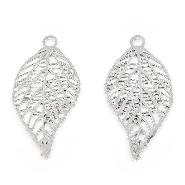 Rack Plating Brass Filigree Pendants