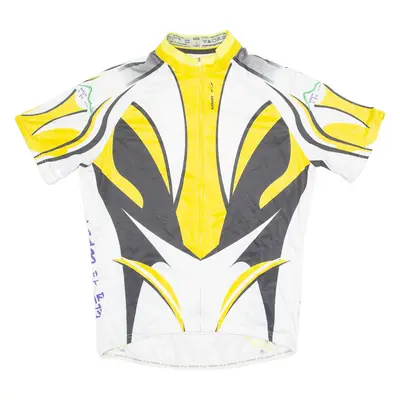 RUMAX Cycling Mens Jersey White 1/4 Zip L