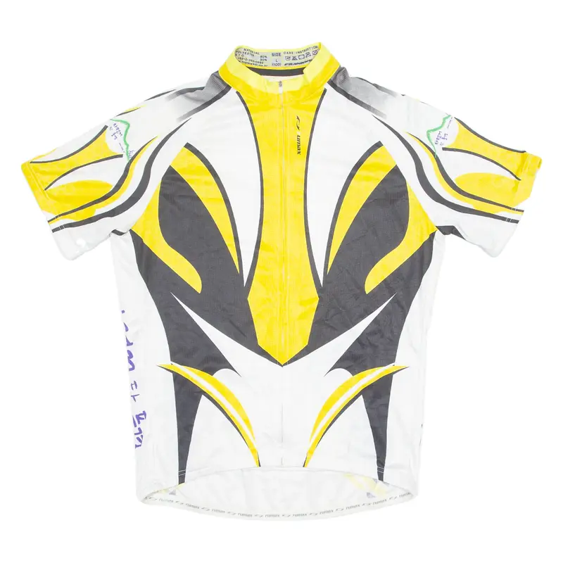 RUMAX Cycling Mens Jersey White 1/4 Zip L