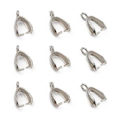 Grade AA Brass Ice Pick Pinch Bails for Pendant Making