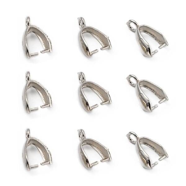 Grade AA Brass Ice Pick Pinch Bails for Pendant Making