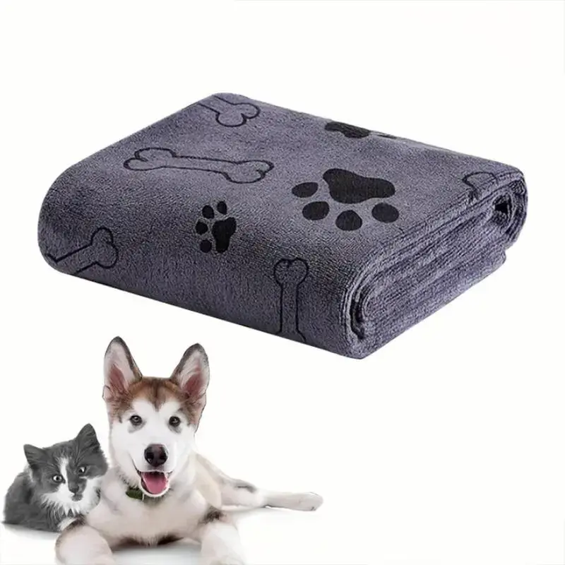 Pet Bath Towel, 1 Count Quick Drying Soft Absorbent Pet Towel, Pet Grooming Towel, Dog & Cat Bath Accessories